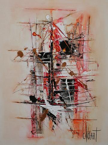 Bateau, tableau abstrait de Philippe Cloart