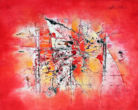 Bateau Albatrus, tableau abstrait de Philippe Cloart