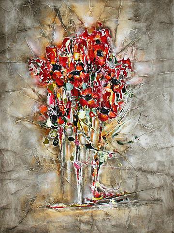 Bouquet 02, tableau abstrait de Philippe Cloart