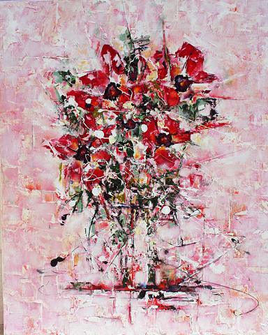 Bouquet 03, tableau abstrait de Philippe Cloart