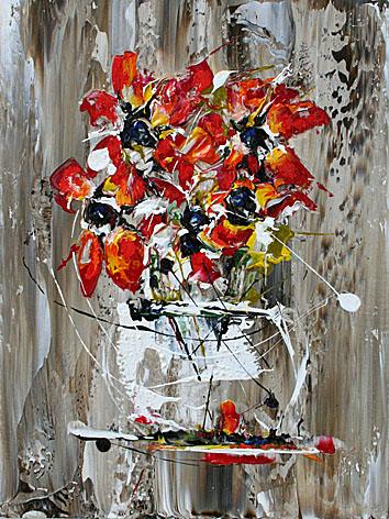 Bouquet 07, tableau abstrait de Philippe Cloart
