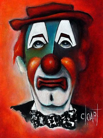 Clown, tableau de Philippe Cloart
