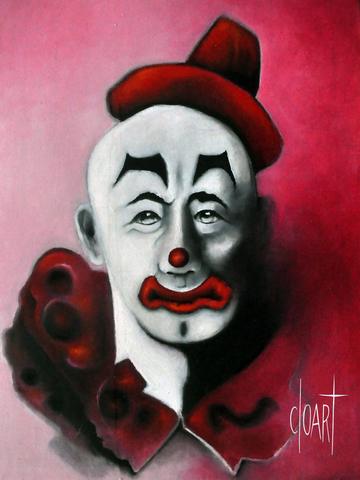 Clown blanc, tableau de Philippe Cloart