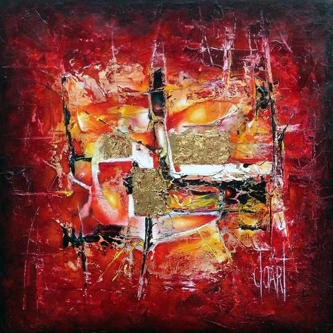 Don Quichotte, tableau abstrait de Philippe Cloart
