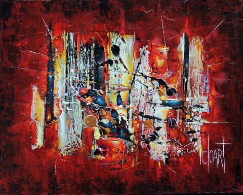 Équilibre, tableau abstrait de Philippe Cloart