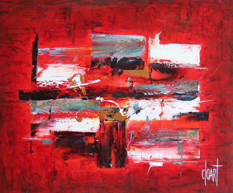 Équilibre instable (Madpart), tableau abstrait de Philippe Cloart