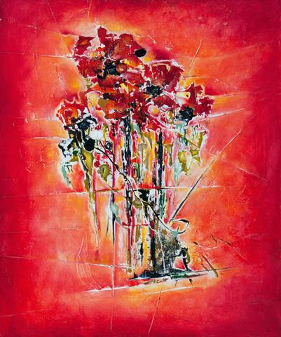 Fleur Coquelicot, tableau de Philippe Cloart
