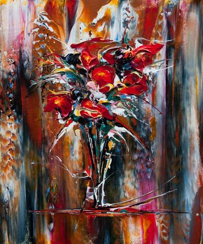 Fleur Olivia, tableau de Philippe Cloart