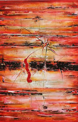 Hommage à Dali, tableau abstrait de Philippe Cloart