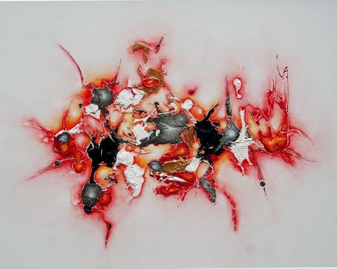 L'animal étrange, tableau abstrait de Philippe Cloart