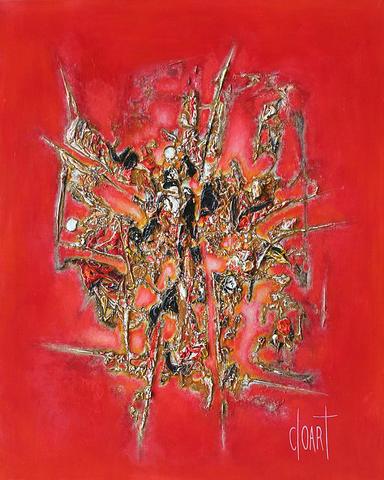La danse, tableau abstrait de Philippe Cloart