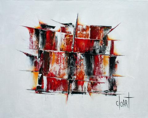 Les favelas 2 (de Furnes), tableau abstrait de Philippe Cloart
