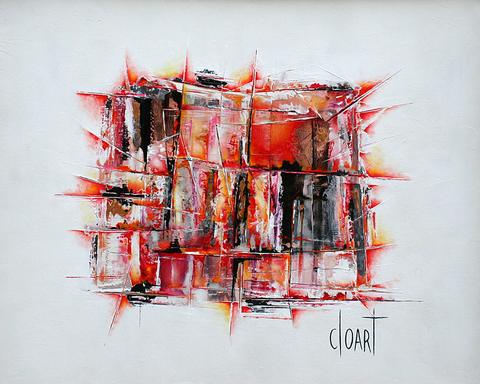 Les favelas, tableau abstrait de Philippe Cloart