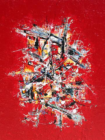 Macroadénome éclaté, tableau abstrait de Philippe Cloart
