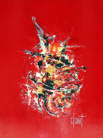 Météorite, tableau abstrait de Philippe Cloart