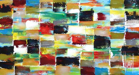 Nuances de Marrakech, tableau abstrait de Philippe Cloart