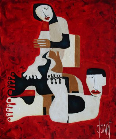 Ostéopathie, tableau de Philippe Cloart