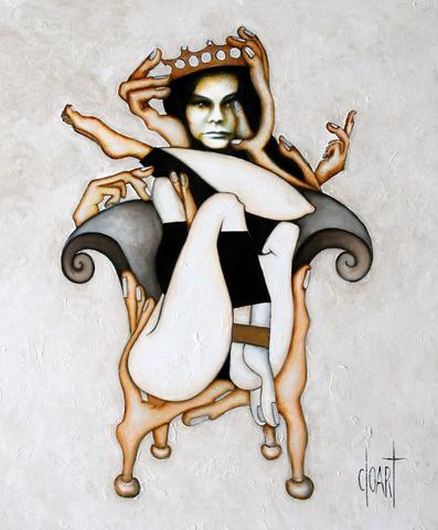 Surréalisme Caroline 02, tableau de Philippe Cloart