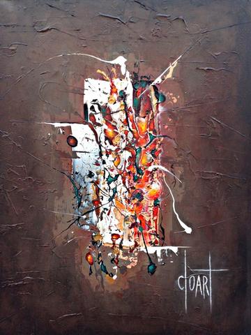 Taupe, tableau abstrait de Philippe Cloart