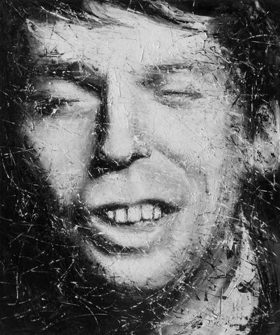 Visage Brel, tableau de Philippe Cloart